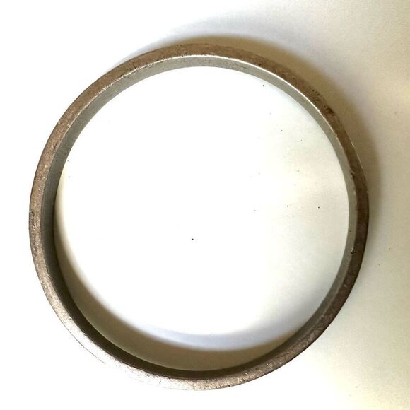 Silver tone inspirational religious  bangle bracelet - Picture 7 of 10